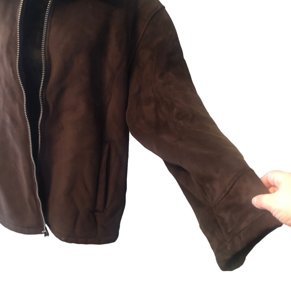 Axcess Brown Faux Suede Jacket size XL - Picture 3 of 9